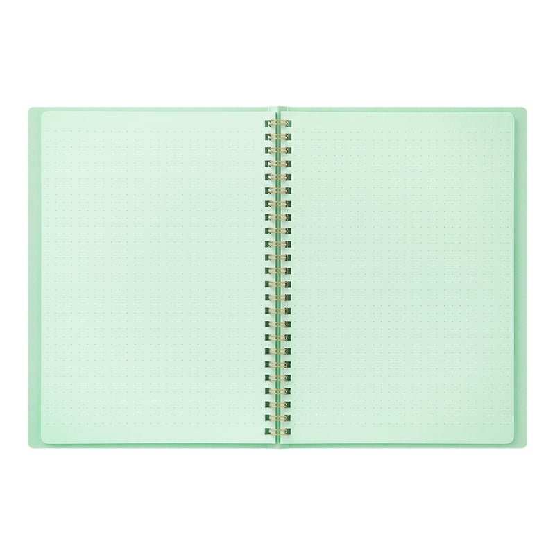 Spiralblock Dotted A5 - Green - 2 - Midori - Tidformera