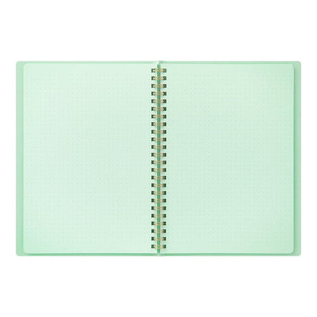 Spiralblock Dotted A5 - Green - 2 - Midori - Tidformera