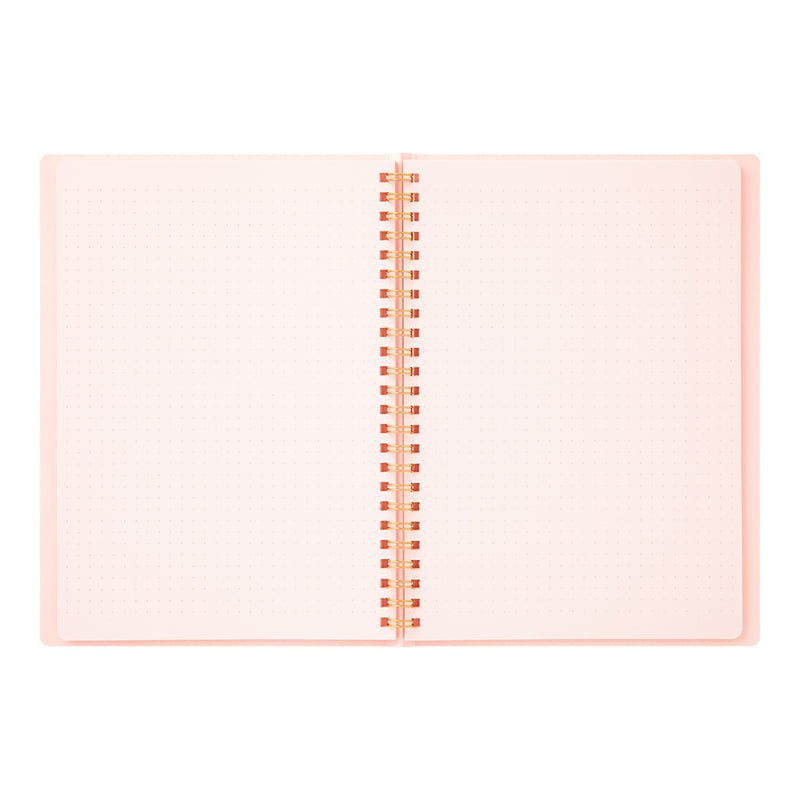 Spiralblock Dotted A5 - Pink - 2 - Midori - Tidformera