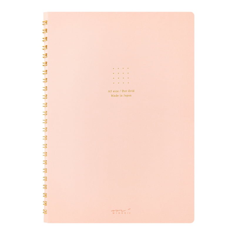 Spiralblock Dotted A5 - Pink - 1 - Midori - Tidformera