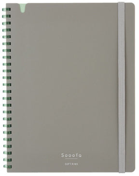 Spiralblock Sooofa B6 Rutat - Grey - 1 - Kokuyo - Tidformera