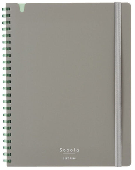 Spiralblock Sooofa B6 Rutat - Grey - 1 - Kokuyo - Tidformera