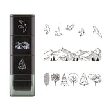 Stämpel Paintable Stamp Roller - Forest Landscape - 2 - Midori - Tidformera