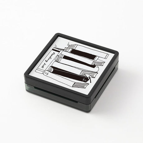 Stämpel Paintable Stamp Pre - inked - Reading List - 2 - Midori - Tidformera