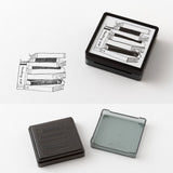 Stämpel Paintable Stamp Pre - inked - Reading List - 3 - Midori - Tidformera