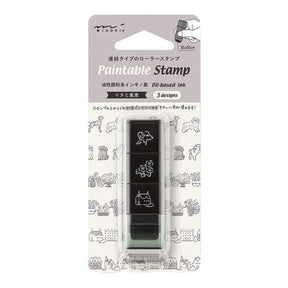 Stämpel Paintable Stamp Roller - Dog & Landscape - 1 - Midori - Tidformera