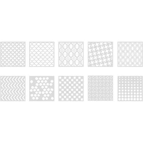 Stencil 15 x 15 cm - 10-pack från Creotime - Tidformera
