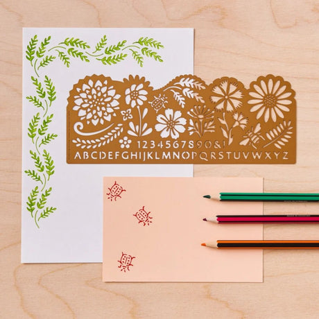 Stencil - Botanical - 3 - Another Studio UK - Tidformera