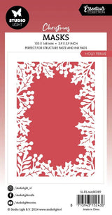 Stencil Holly Frame Christmas - 3 - Studio Light - Tidformera