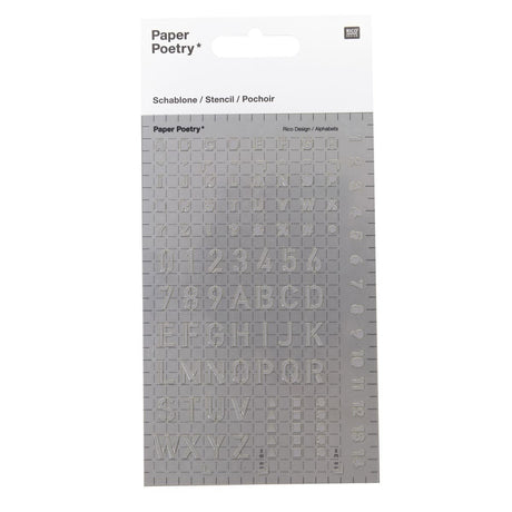 Stencil Paper Poetry Stor - Letters - 1 - Rico Design - Tidformera