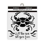 Stencil Selection - Silent Sea - 15 - Stamperia - Tidformera