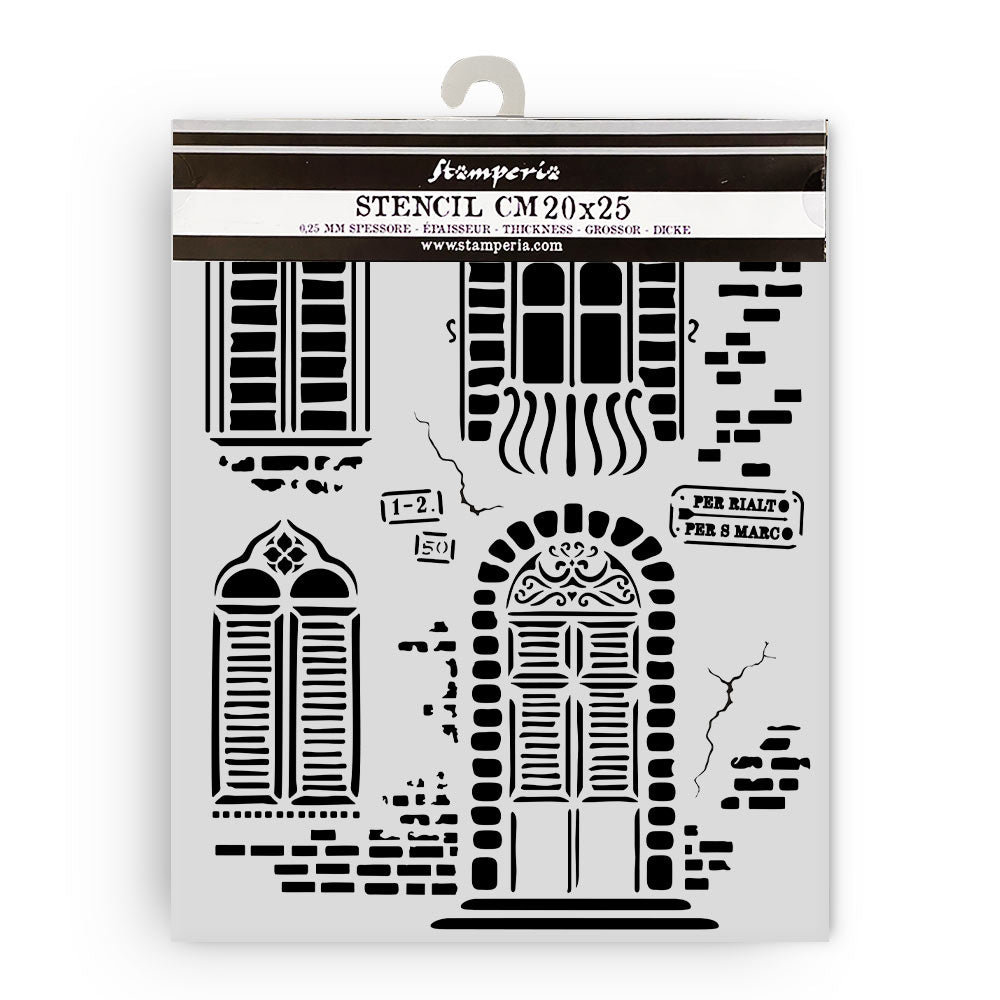 Stencil Selection - Venice City of Art - 10 - Stamperia - Tidformera