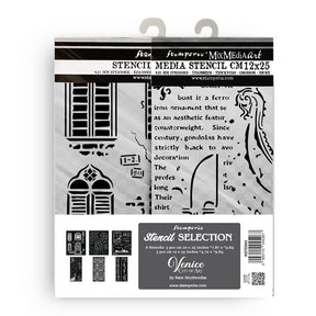 Stencil Selection förpackning med tema Venice City of Art  från Stamperia - Tidformera