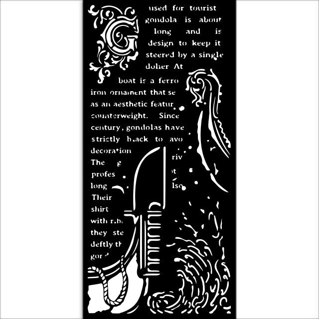 Stencil Selection - Venice City of Art - 3 - Stamperia - Tidformera
