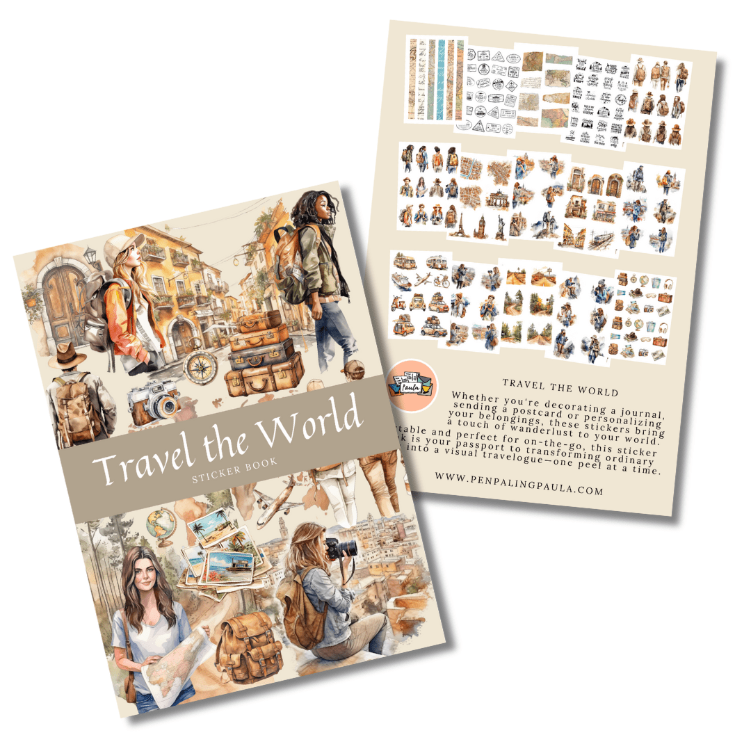 Sticker book - Penpaling Paula - Travel the world - 1 - Penpaling Paula - Tidformera