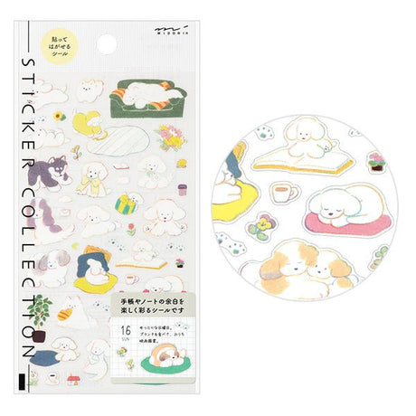 Sticker collection - Dog - 1 - Midori - Tidformera