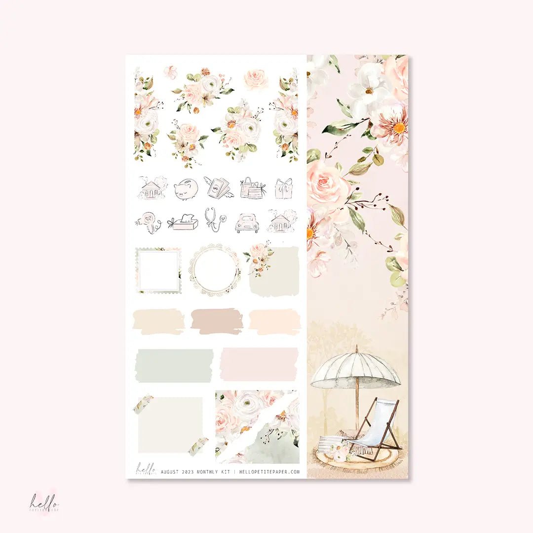 Sticker Kit Monthly - August - 4 - Hello Petite Paper - Tidformera