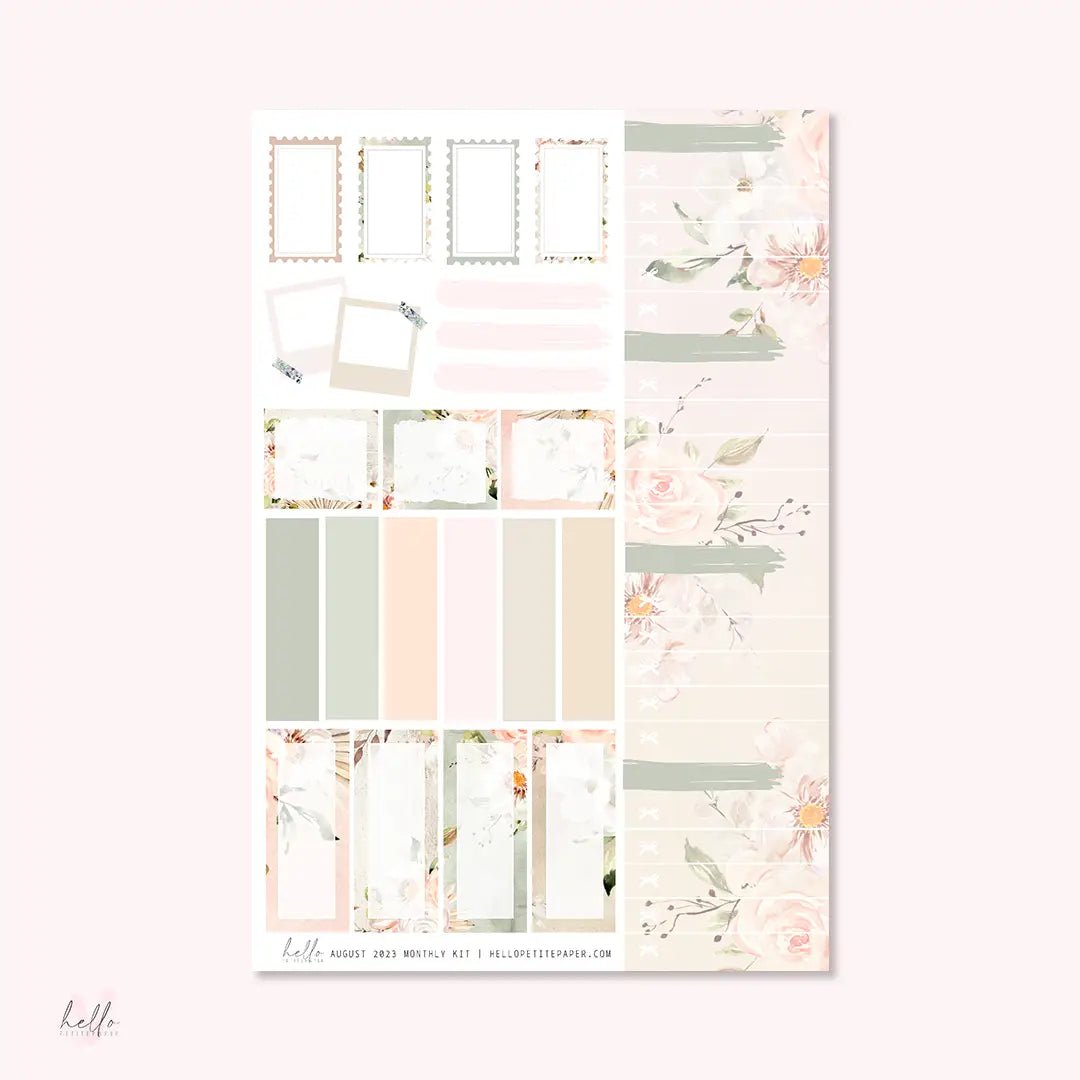Sticker Kit Monthly - August - 3 - Hello Petite Paper - Tidformera