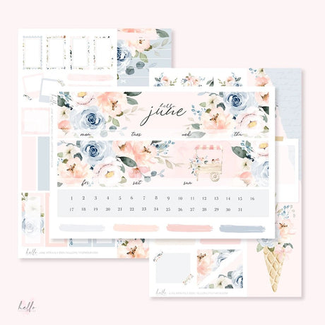Sticker Kit Monthly - June - 1 - Hello Petite Paper - Tidformera