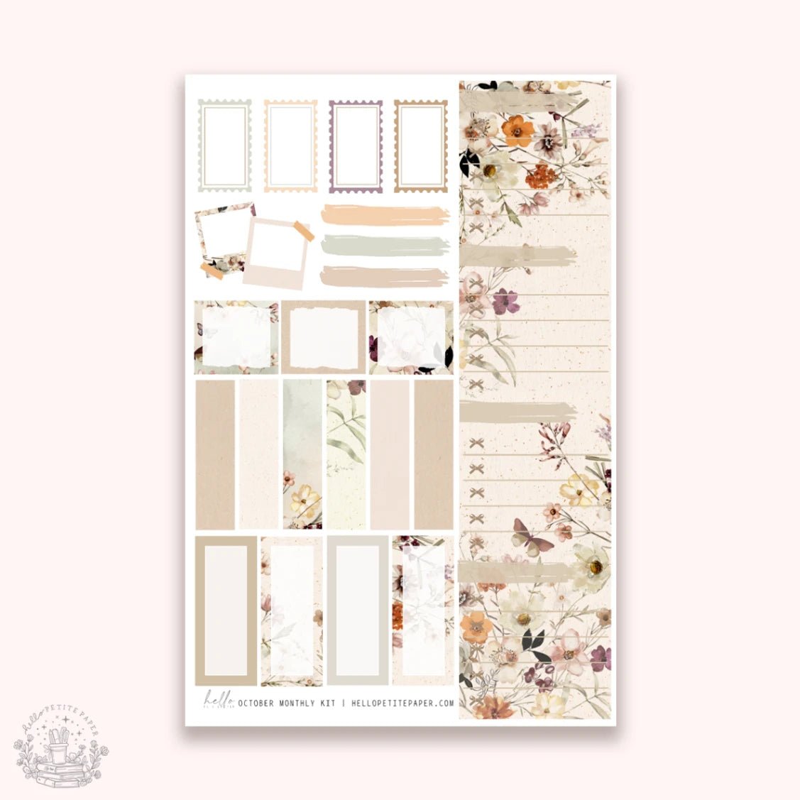 Sticker Kit Monthly - October - 4 - Hello Petite Paper - Tidformera