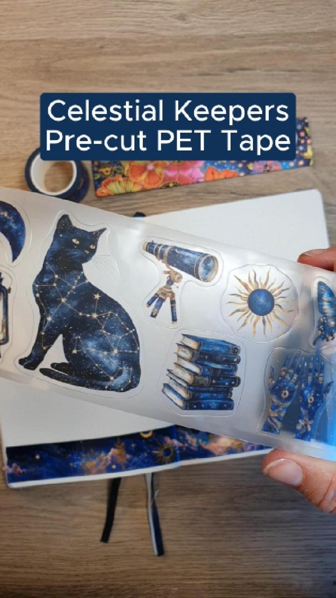 Sticker Pet Tape - Pre - cut - Celestial Keepers - 74 mm - 2 - Plan & Plot Studio - Tidformera