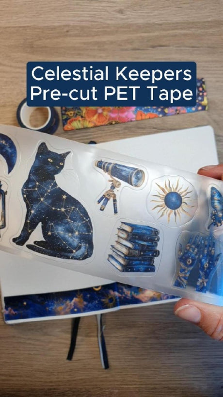 Sticker Pet Tape - Pre - cut - Celestial Keepers - 74 mm - 2 - Plan & Plot Studio - Tidformera