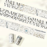 Sticker Pet Tape - Pre - cut - Frosted Letters - 70 mm - 1 - Washi Tape Shop - Tidformera