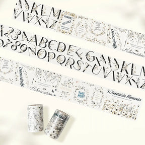 Sticker Pet Tape - Pre - cut - Frosted Letters - 70 mm - 1 - Washi Tape Shop - Tidformera