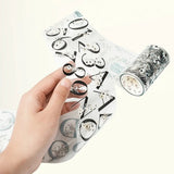 Sticker Pet Tape - Pre - cut - Frosted Letters - 70 mm - 2 - Washi Tape Shop - Tidformera