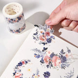 Sticker Pet Tape - Pre - cut - Frosty Rose - 60 mm - 4 - Washi Tape Shop - Tidformera