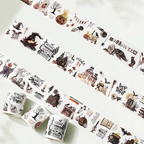 Sticker Pet Tape - Pre-cut - Haunted House - 65 mm - 1 - Washi Tape Shop - Tidformera