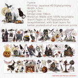 Sticker Pet Tape - Pre-cut - Haunted House - 65 mm - 9 - Washi Tape Shop - Tidformera