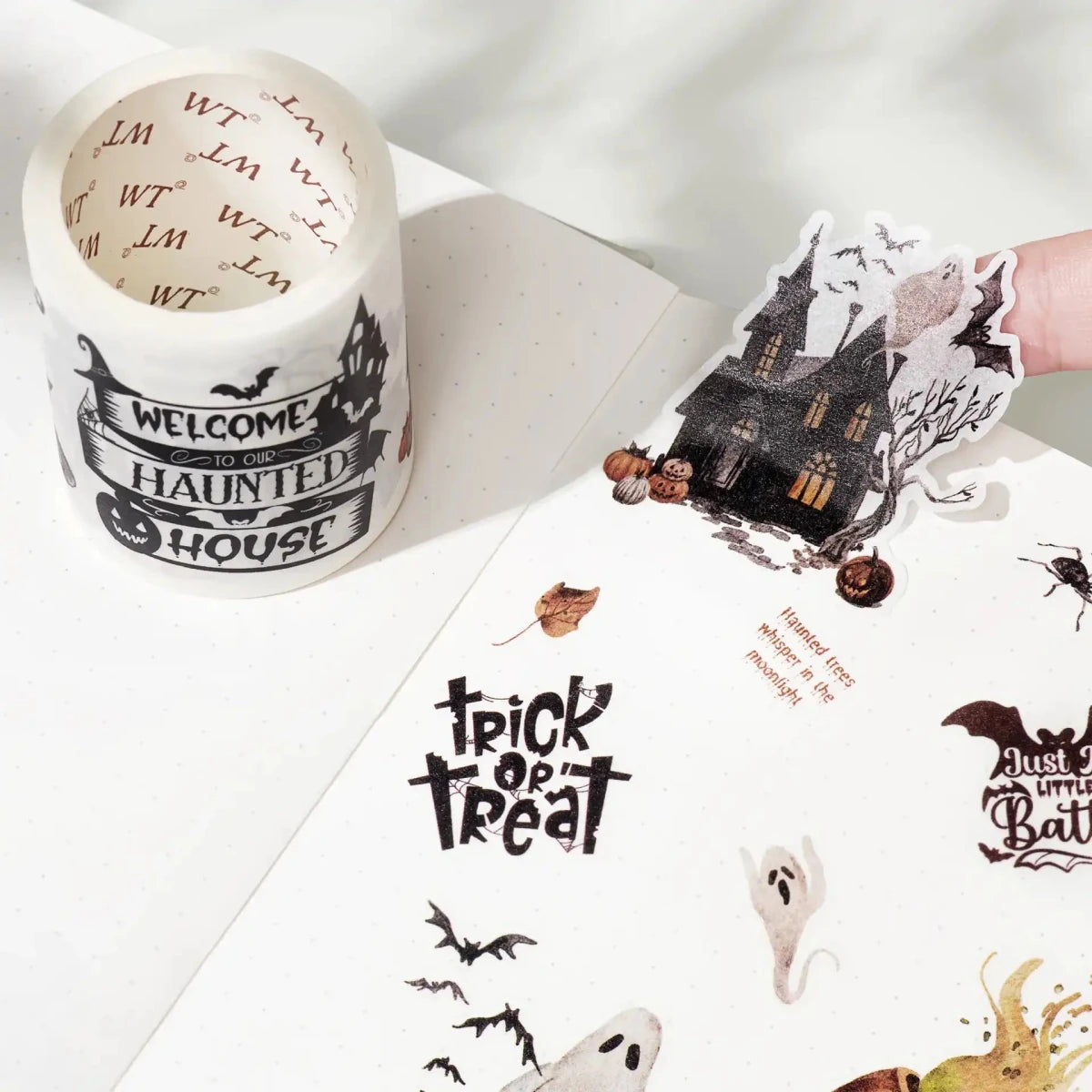 Sticker Pet Tape - Pre-cut - Haunted House - 65 mm - 6 - Washi Tape Shop - Tidformera