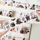 Sticker Pet Tape - Pre-cut - Haunted House - 65 mm - 7 - Washi Tape Shop - Tidformera