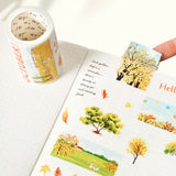 Sticker Pet Tape - Pre-cut - Hello Autumn - 70 mm - 3 - Washi Tape Shop - Tidformera