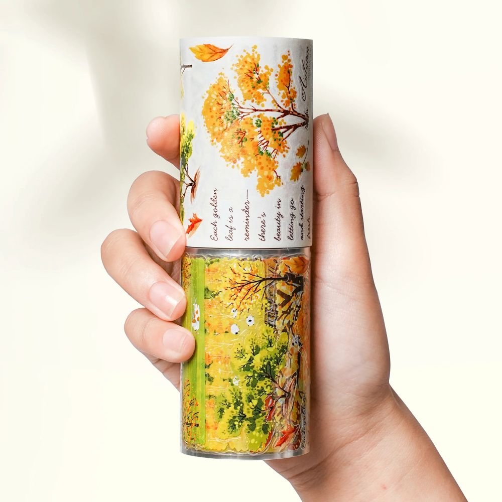 Sticker Pet Tape - Pre-cut - Hello Autumn - 70 mm - 4 - Washi Tape Shop - Tidformera