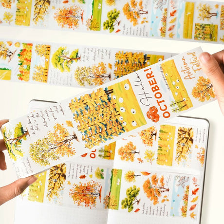 Sticker Pet Tape - Pre-cut - Hello Autumn - 70 mm - 2 - Washi Tape Shop - Tidformera