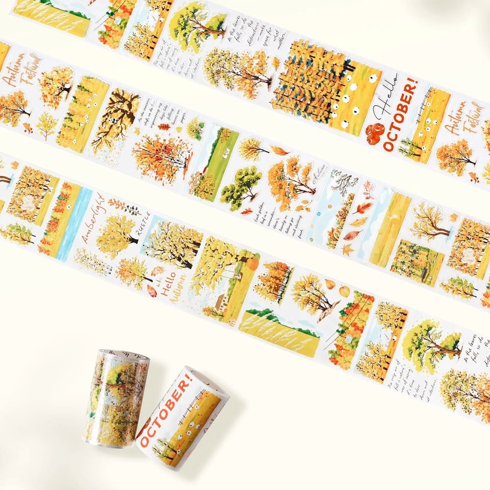 Sticker Pet Tape - Pre-cut - Hello Autumn - 70 mm - 1 - Washi Tape Shop - Tidformera