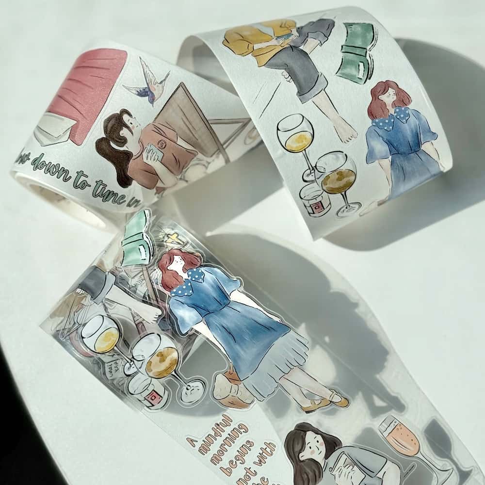 Sticker Pet Tape - Pre - cut - Letter to Myself - 60 mm - 4 - Washi Tape Shop - Tidformera