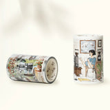 Sticker Pet Tape - Pre - cut - Life of Coffee - 70 mm - 6 - Washi Tape Shop - Tidformera