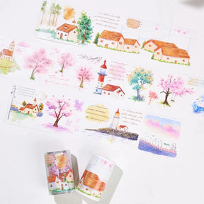 Sticker Pet Tape - Pre - cut - Misty Blush - 70 mm - 2 - Washi Tape Shop - Tidformera
