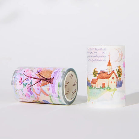 Sticker Pet Tape - Pre - cut - Misty Blush - 70 mm - 4 - Washi Tape Shop - Tidformera