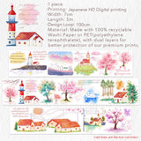 Sticker Pet Tape - Pre - cut - Misty Blush - 70 mm - 7 - Washi Tape Shop - Tidformera