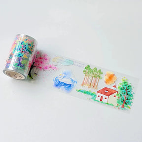 Sticker Pet Tape - Pre - cut - Misty Blush - 70 mm - 1 - Washi Tape Shop - Tidformera
