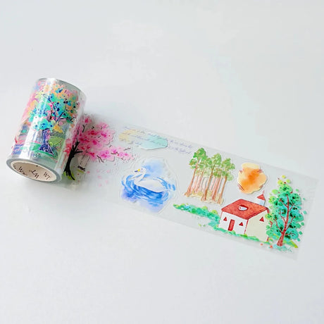 Sticker Pet Tape - Pre - cut - Misty Blush - 70 mm - 1 - Washi Tape Shop - Tidformera