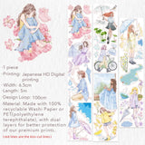 Sticker Pet Tape - Pre - cut - Morning Dew - 65 mm - 7 - Washi Tape Shop - Tidformera