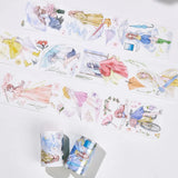 Sticker Pet Tape - Pre - cut - Morning Drizzle - 65 mm - 2 - Washi Tape Shop - Tidformera
