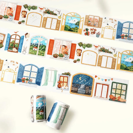 Sticker Pet Tape - Pre - cut - Pane & Simple - 70 mm - 2 - Washi Tape Shop - Tidformera