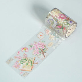 Sticker Pet Tape - Pre - cut - Petal Post - 60 mm - 1 - Washi Tape Shop - Tidformera