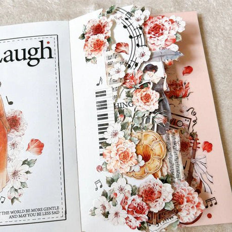Sticker Pet Tape - Pre - cut - Rose Sonata - 60 mm - 6 - Washi Tape Shop - Tidformera